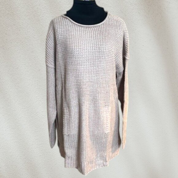 Daisy Fuentes Beige Tunic Shaker Sweater XL NWT - Picture 2 of 12